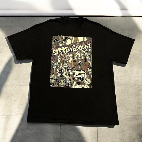 2000 System of a Down Voodoo Monsters Band Logo Black Unisex T-shirt - Picture 1 of 3